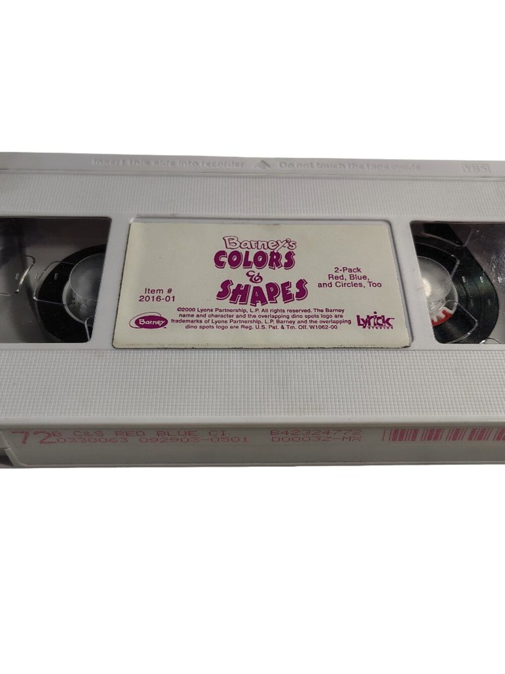 (1997) Barney's Colors & Shapes VHS Cassette Tape